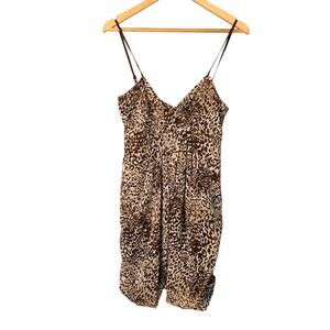 Daytrip Women's Sundress Medium Leopard Print Adjustable Straps Summer